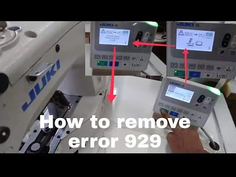 Juki LK 1900B SS Bartack sewing machine how to remove error 929