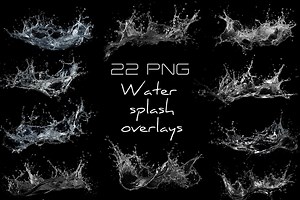 Water Splash PNG Overlays: Dynamic Photo Effects (digital Download) - Etsy