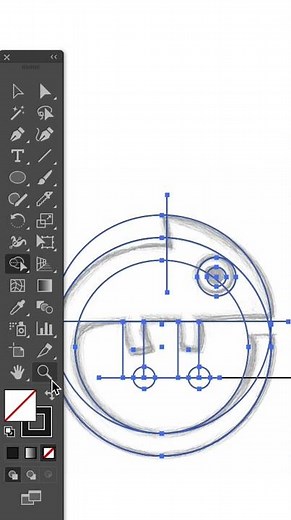 Design Logo using circles and lines