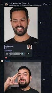 Imitating the voices of voice actors on WhatsApp lol #voiceactor #guilhermebriggs #imitators
