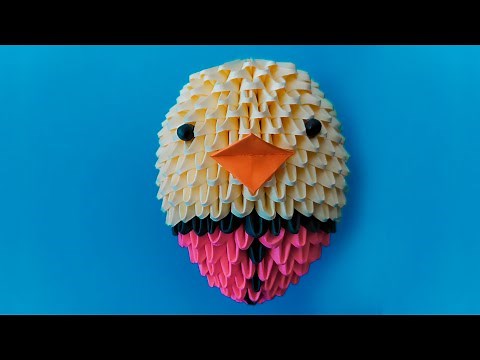 DIY 3D Origami Chicken Egg for Easter