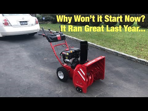 Troy Bilt 2410 Snow Blower: NO START BUT IT RAN LAST YEAR HOW TO FIX