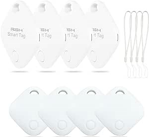 Air Tracker Tag 4 Pack Bluetooth Luggage Tracker tag Locator Works with Apple Find My,Smart Tracker for Suitcase, Bag, Backpack, Wallet,Replaceable Battery Smart tag Item Finder