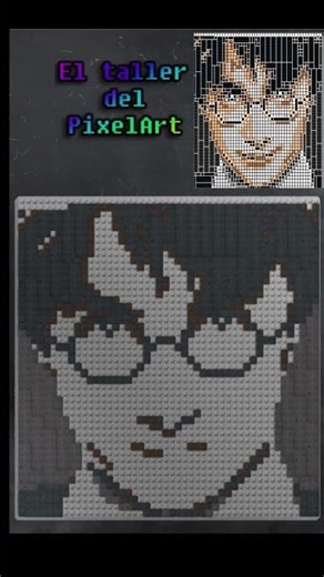 #Timelapse de un cuadro en #pixelart de Harry Potter utilizando piezas de #lego