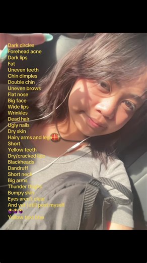 Love ur imperfections !!💞😛 #yellowtext #fyp #selflove Clearing out my drafts becuz 2025 is over🙃🙃😊😊