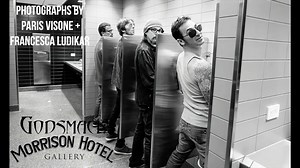 Our photos from the Morrison Hotel Gallery show on Godsmack are avilable for purchase on their site! Limited Edition signed and numbered. Check it out! Here is a shot of the band in the bathroom. | Paris Visone Photography