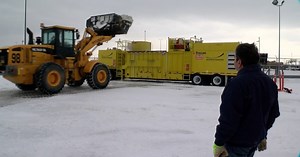 Buffalo airport using new snow melting equipment