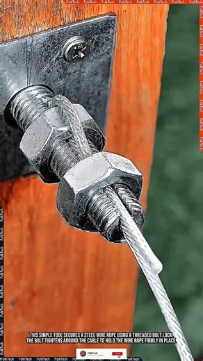 How Does This Simple Bolt Tool Lock a Steel Wire Rope So Securely?
