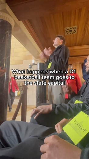 What happens when a D1 basketball team visits the state capital😅