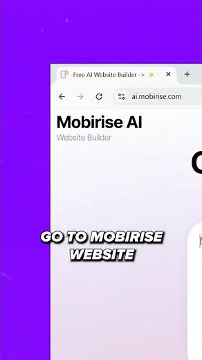 Mobirise - Make a Portfolio Website in Minutes for Free (AI Website Builder)