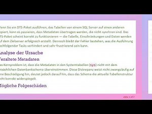 Behebung des Fehlers CHECK Constraint bei SQL Server DTS Paketübertragungen