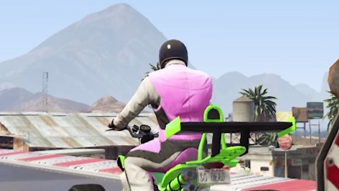 Cars vs Impossible Sky Hook Challenge in GTA 5