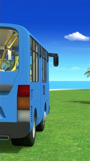 The Wheels on the Bus Go Round and Round 🚌🏖 #SummerSongs #Pororo #NurseryRhymes #shorts #kids
