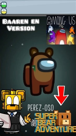 "BAAREN is the IMPOSTER! 🔪🐻" From SUPER BEAR to AMONG US in 1 second ✨!" #amongus #sba