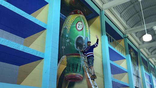 Take off. Be back soon #painting #rocket #illusion #3ddrawing