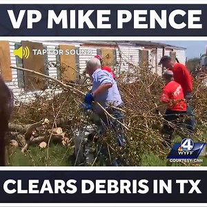 Vice President Mike Pence helped out in Texas today during a visit to the hurricane-torn state. Here's more on his day: http://bit.ly/2wVXKTs | WYFF News 4