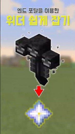 위더 쉽게 잡는 법 (with 엔드 포탈) #minecraft #마인크래프트