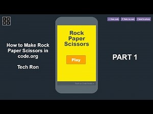 How to make Rock Paper Scissor in code.org | Part 1 of 3 | Tech Ron