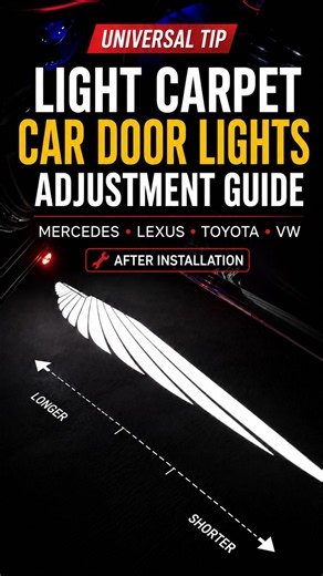 How to Adjust Light Carpet Door Lights | Mercedes, Lexus, Toyota & VW #automobile