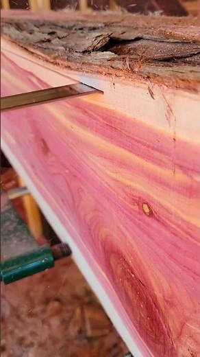 Smells awesome and looks beautiful! Eastern red cedar lumber on the hm122 7hp