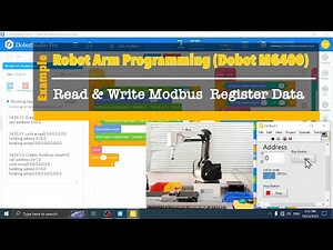 Robot Arm Programming (Dobot MG400) Ep4 Read & Write Modbus Register Data