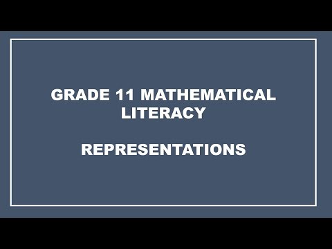 GRADE 11 MATHEMATICAL LITERACY TERM 1 REPRESENTATIONS