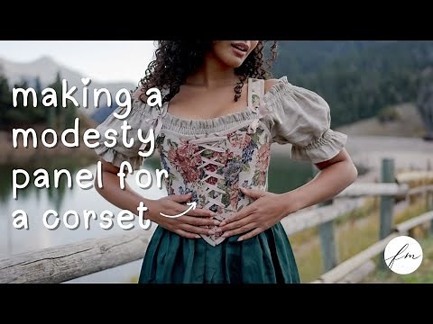 How to make a modesty panel for your corset or stays -- detached or attached!