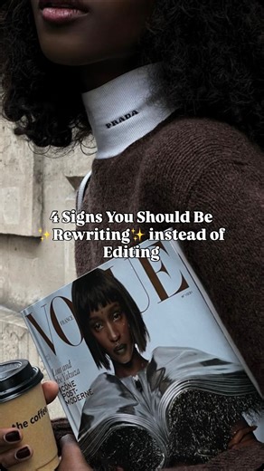 Viranda | Writing Tips & Advice on Instagram: "👉🏾 Follow & Save For Part 2 Before I started my writing journey, I thought rewriting a book was admitting that it was bad. 😱 Because if the book is good, why would you need to start over from scratch? Why wouldn’t you just edit? But as I began to understand the writing process, I came across a famous quote, “Writing is Rewriting” and after that I started looking into authors I admired writing’s process. Turns out my favorite authors—and probably 