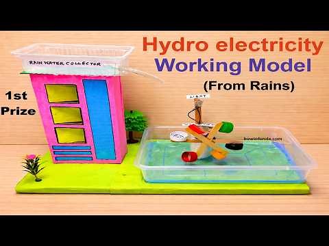 hydroelectricity working model - electricity generation using rain water | howtofunda