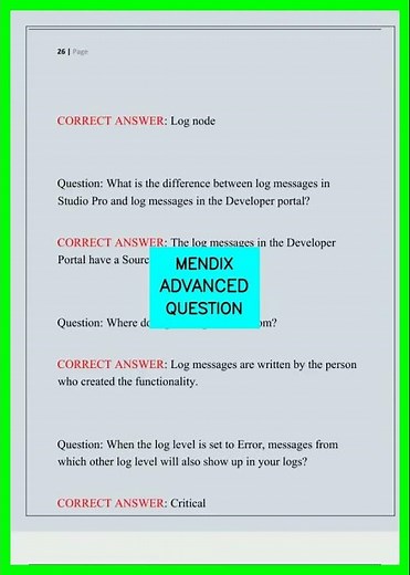 #learnexams MENDIX ADVANCED QUESTION video