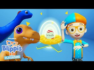 Blippi Finds A Dinosaur Pet! | Roblox Game Play | Blippi Educational Videos for Kids - Videos For Kids