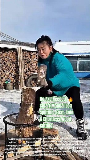 No Axe Needed! 🔥 Smart Manual Log Splitter – Fast, Safe & Effortless Wood Cutting #machine #tools