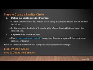 How to Create a Smaller Circle Shape in Turtle Graphics Using Python