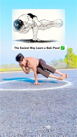 The Easiest Way Learn a Baki Pose! ✅ #shorts #tutorial #ashortaday