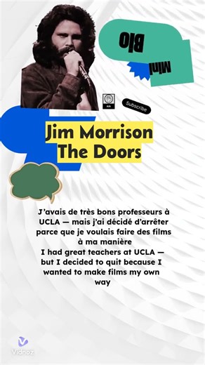 THE DOORS Slo JIM MINI BIO SLOVENIAN VERSION #jimmorrison #thedoors #bio