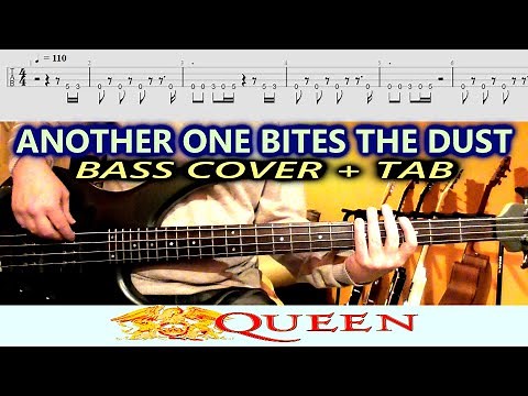 Another One Bites The Dust BASS TAB COVER Queen | LESSON TUTORIAL | Play Along
