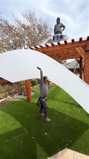 SkyPoly Pergola Patio Cover with Western Red Cedar in Dallas