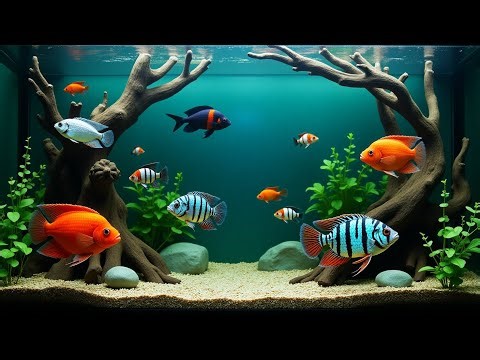 ASMR Aquarium 4K | Relaxing Tropical Fish with Calming Instrumental Music for Sleep & Meditation