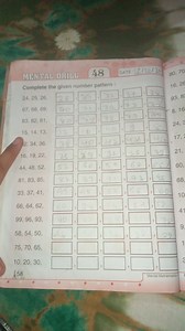 48Complete the given number pattern :24, 25, 26 .67,68,69,... | Filo