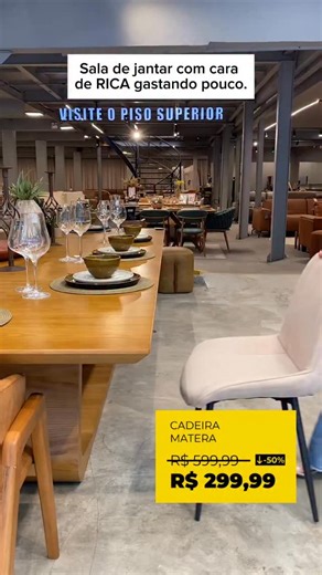 Openbox2 on Instagram: "Design que valoriza o ambiente. Preço que faz sentido. A Cadeira Matera une conforto, estilo e versatilidade para a sala de jantar, e agora está com 50% OFF: de R$ 599,99 por R$ 299,99. Uma escolha inteligente para renovar a casa gastando menos. #Openbox2 #CadeiraDeJantar #CadeiraMatera #Decoracao #Promoção"