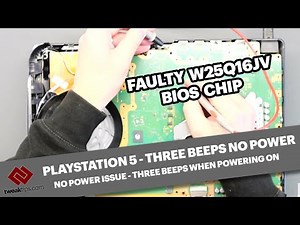 How to fix a PlayStation 5 with 3 beeps but does not power on. Faulty BIOS on a PS5.