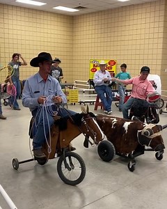 Jojo Lemond just getting some fine tuning done in the Rodeo Zone arena. Coverage brought to you by Resistol. | The Team Roping Journal Magazine