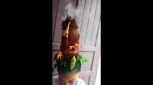 Dinosaur Volcano For Crazy Hair Day
