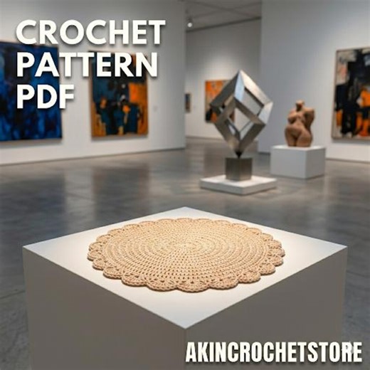 Crochet Placemat Pattern PDF, Round Table Mat, Farmhouse Kitchen Decor, Digital Download, Scallop Boho Table Mat, Easy Crochet Pattern DIY - Etsy