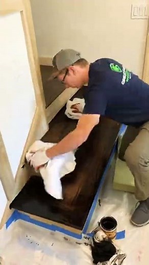 Two-tone staircase, solid oak treads