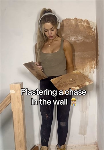 Plastering a Wall Chase After Electrical Work