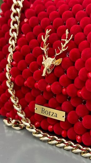 1.4K reactions · 77 shares | Model VOYAGE Velvet beaded handbag,...