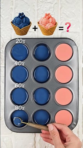 Blue and Coral Color Palette | 4 Beautiful New Color Combinations #colormixing #satisfying #colors