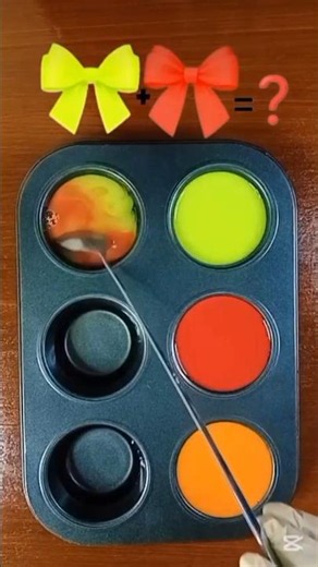 🎨 Color Palette / Bright Lime + Scarlet Red + Orange | Citrus Flame Burst #colormixing #artshort
