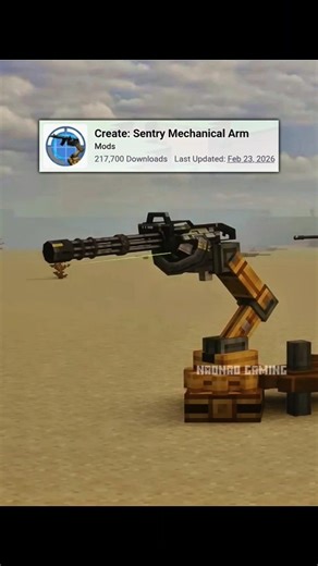 Create: Sentry Mechanical Arm MINECRAFT BEST MODS #shorts